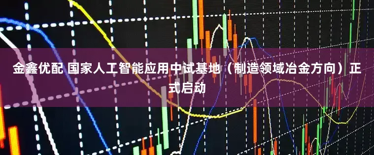 金鑫优配 国家人工智能应用中试基地（制造领域冶金方向）正式启动